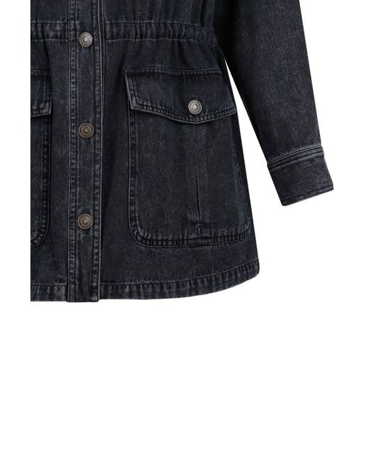Isabel Marant Blue Étoile Buttoned Denim Jacket