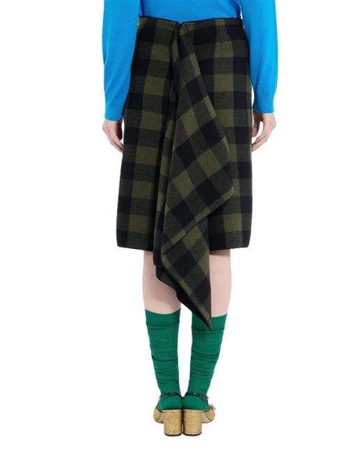 N°21 Black Plaid Skirt