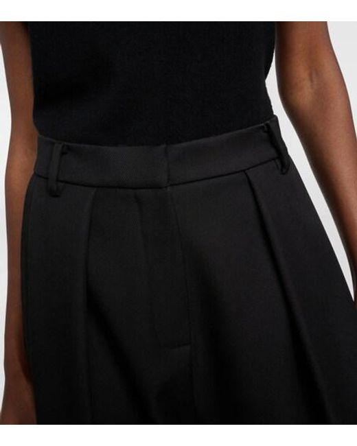 Magda Butrym Black High-Rise Wool Pants