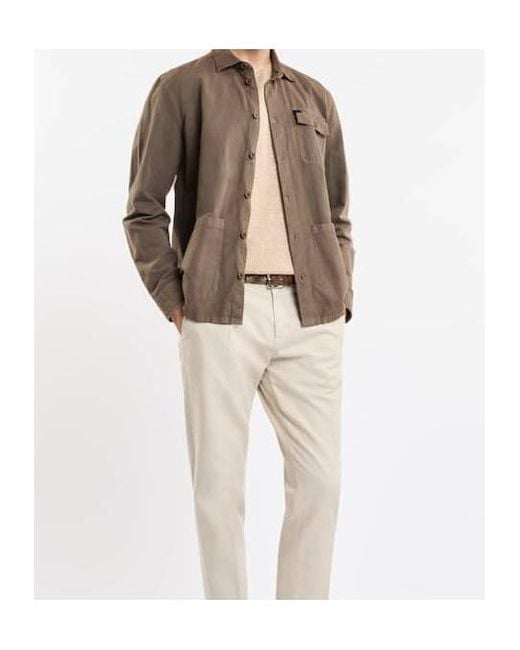 Fay Brown Classic Shirt Jacket for men