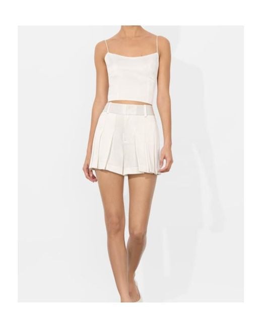 Alice + Olivia White Belt Loop Shorts