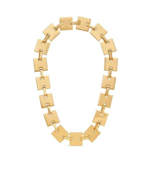 Céline Metallic Square Necklace