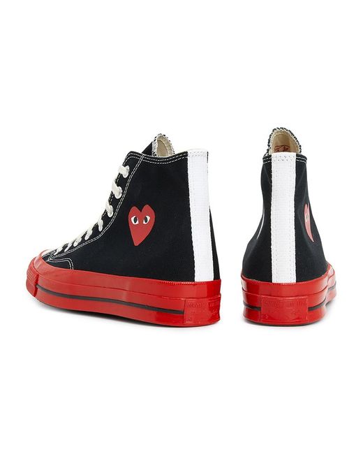 Comme des Garçons Red Round Toe Sneakers for men