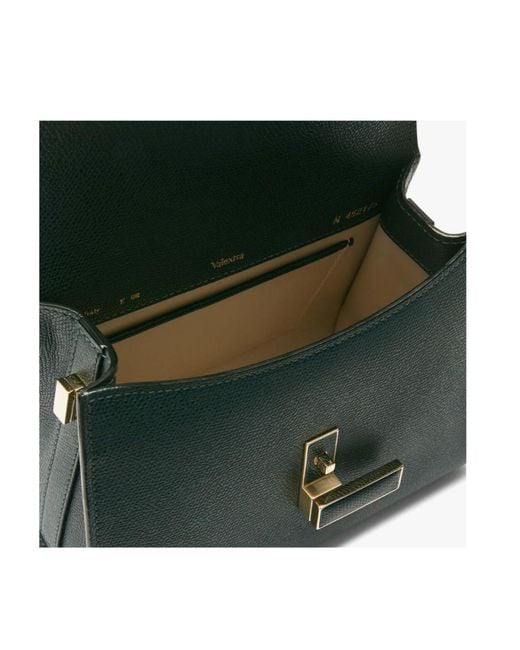 Valextra Green Iside Top Handle Mini Bag
