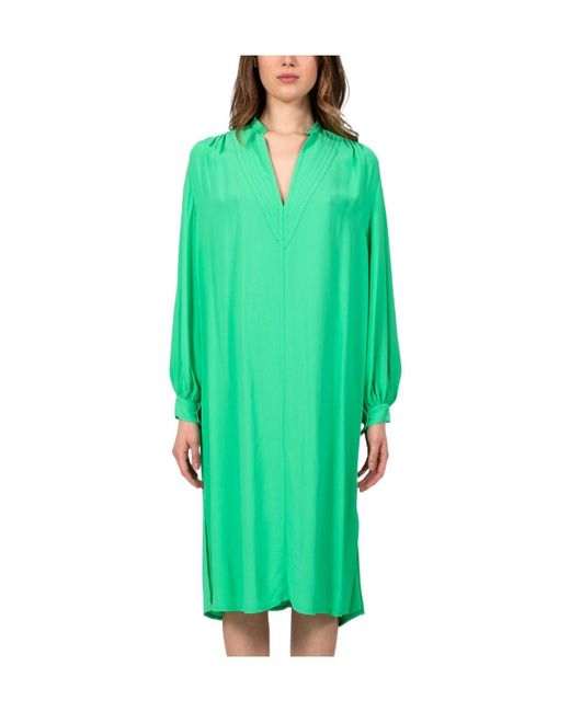 Forte_forte Green Long-Sleeved Dress