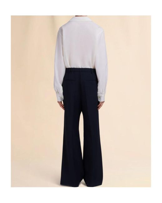 Marni Blue Stitched Crease Flared Trousers for men