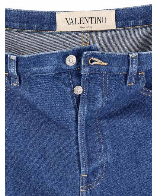 Valentino Blue Regular-Fit Straight Leg Jeans for men
