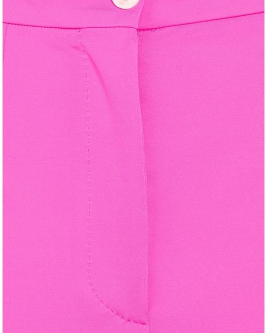 Dolce & Gabbana Pink Solid Color Stretch Loose-Fit Trousers