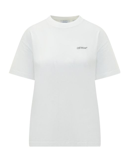 Off-White c/o Virgil Abloh White Floral Logo T-Shirt
