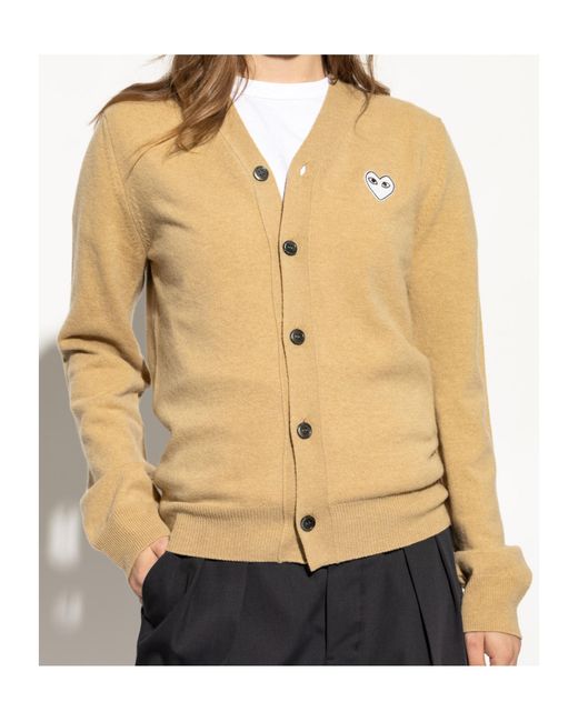 COMME DES GARÇONS PLAY Natural Long-Sleeved Sweater for men
