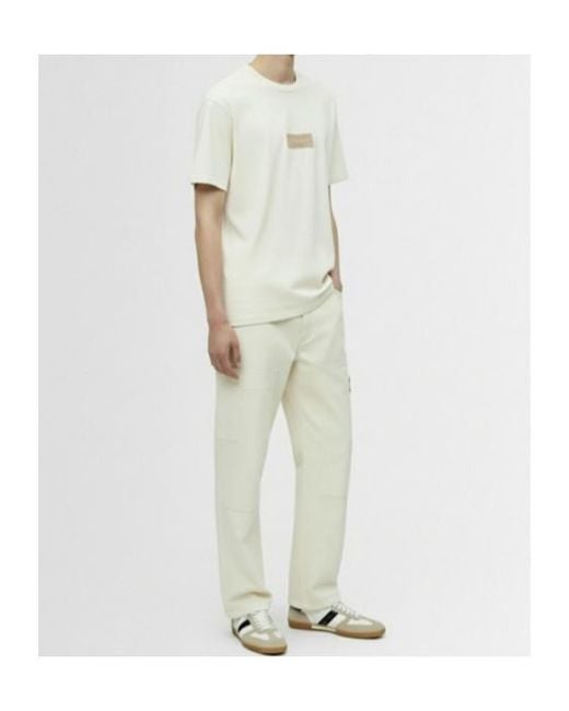 Stone Island White Raw Beauty Cotton Jersey T-Shirt for men
