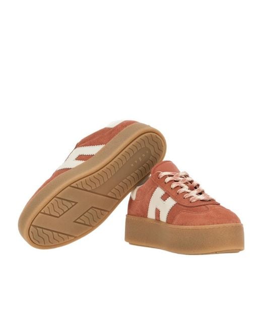 Hogan Brown H698 Platform Sneakers