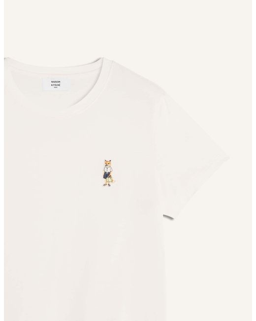 Maison Kitsuné White Maison Kitsuné Dressed Fox Baby T-Shirt