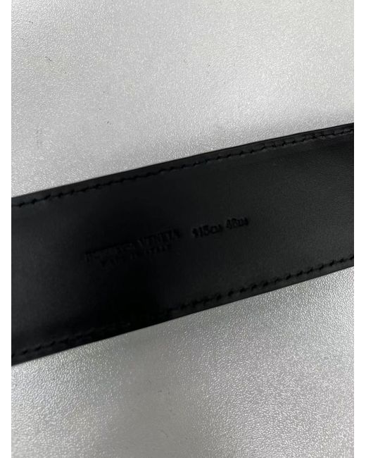 Bottega Veneta Black Woven Buckle Belt for men