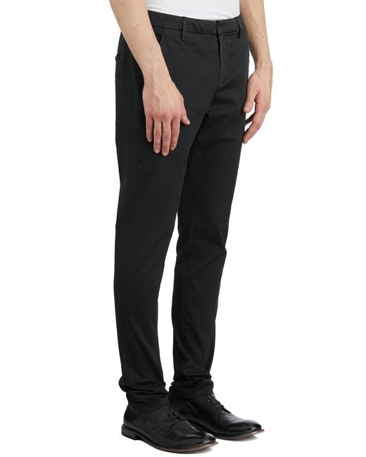 Dondup Black Belt Loop Casual Pants for men