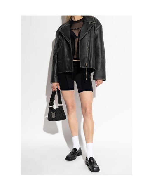 M I S B H V Black Stretch-Design Shorts
