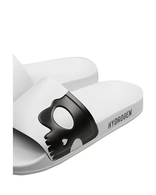 Hydrogen White Flat-Bottomed Open-Toed Sandals for men