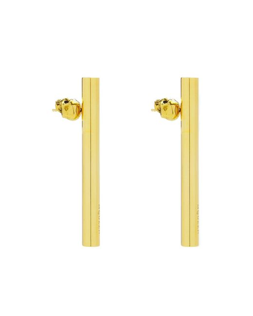 McQueen Metallic T-Bar Earrings