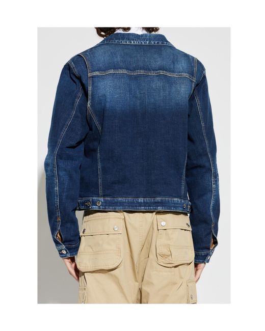 DSquared² Blue Rebels Vintage Denim Jacket for men