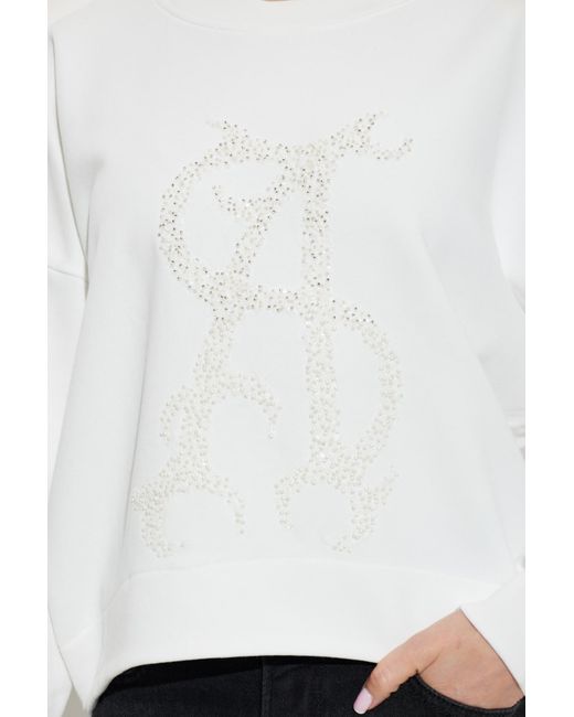 AllSaints White Crew Neck Long-Sleeved Sweatshirt