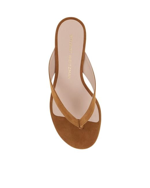 Stuart Weitzman Brown Open-Heel Sandals