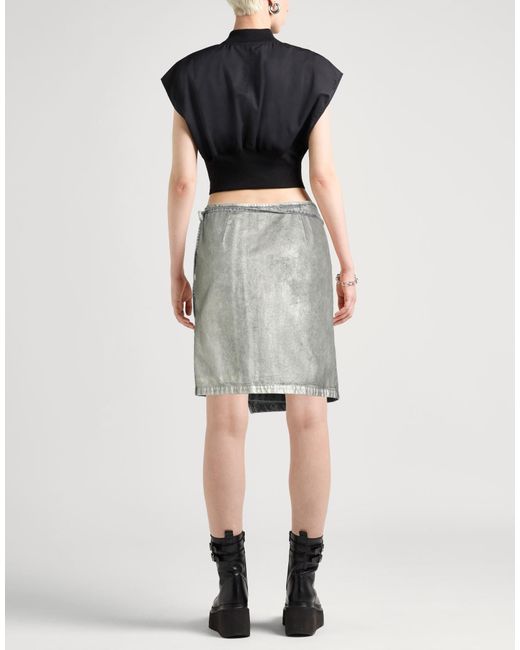 DIESEL Gray Metallic Denim Wrap Skirt