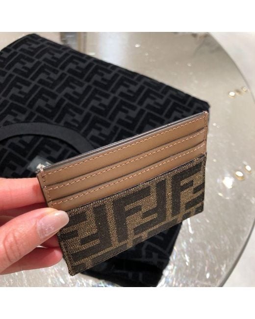 Fendi Brown Monogrammed Cardholder