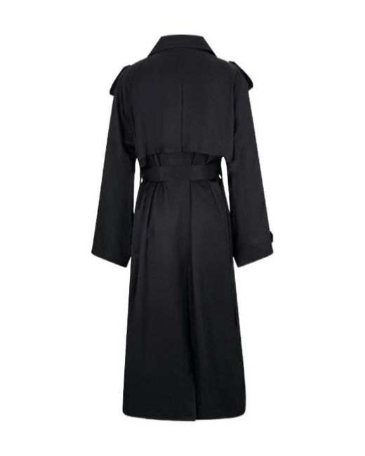 Frankie Shop Black Veyron Belted Trench Coat