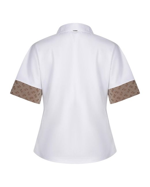 Herno White Logo Trim Polo T-Shirt