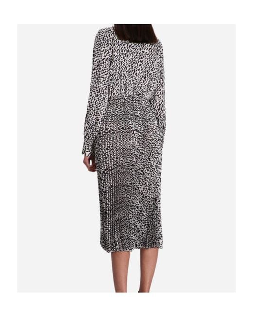 Karl Lagerfeld Gray Long Sleeve Dress