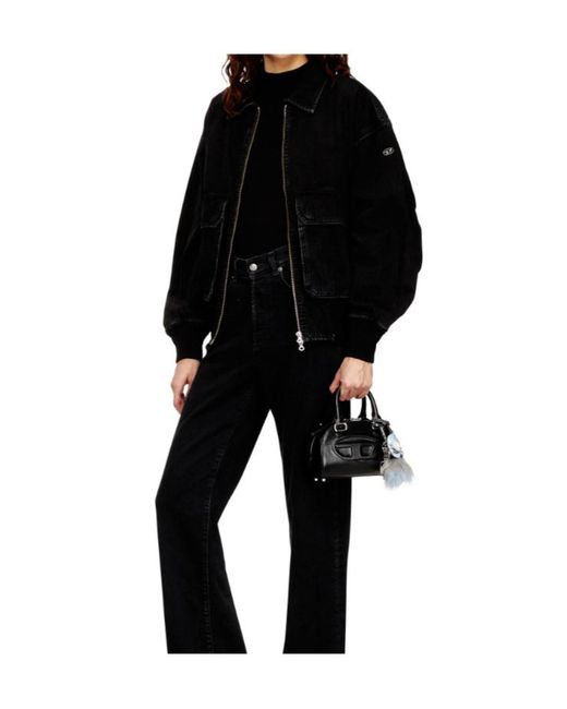 DIESEL Black D Kurz Utility Jacket for men