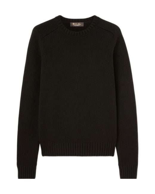 Loro Piana Black Parksville Crewneck Jumper