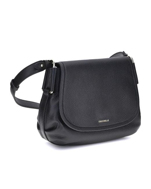 Coccinelle Blue Logo Printed Shoulder Bag