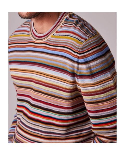 Paul Smith Multicolor Striped Knitted Jumper for men