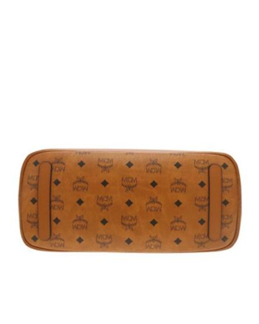 MCM Brown Logo-Pattern Tote Bag