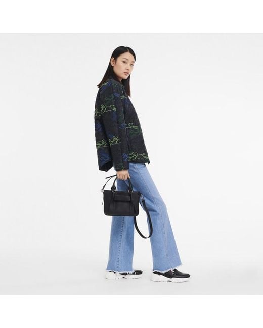 Longchamp Black Small 3D Tote Bag