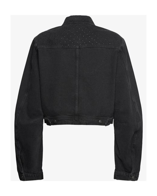 ROTATE BIRGER CHRISTENSEN Black Denim Oversized Jacket