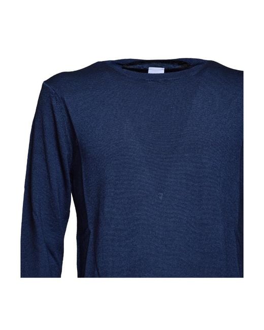 Aspesi Blue Fine Knitted Sweater for men