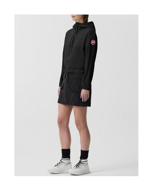 Canada Goose Black Kaslo Zip-Up Cropped Windbreaker