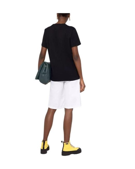 Isabel Marant Black Logo-Print Organic-Cotton T-Shirt