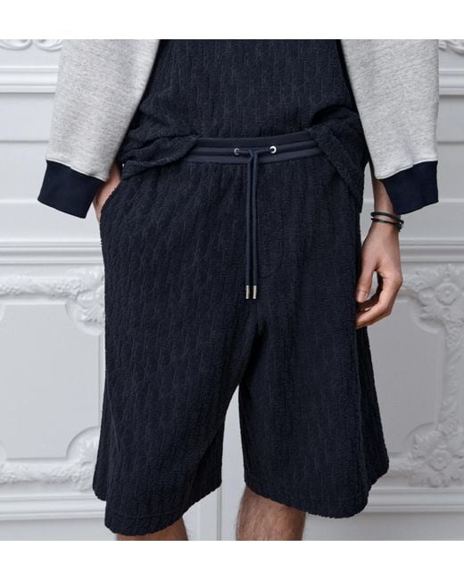 Dior Blue Oblique Bermuda Shorts for men