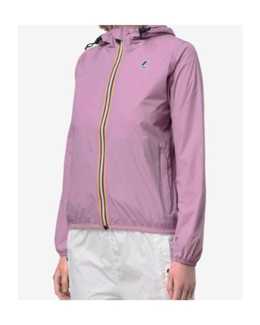 K-Way Purple Zip-Up Hooded Jacket