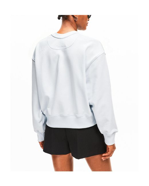 McQueen Blue Logo Crew Sweatshirt