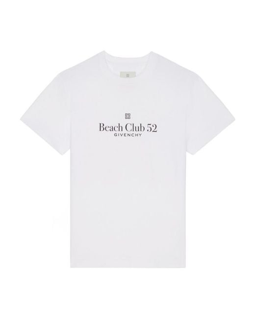 Givenchy White Slim Fit T-Shirt for men