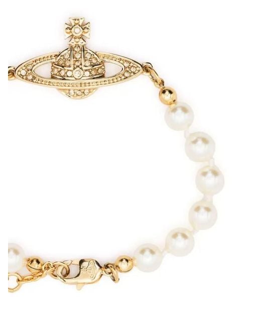 Vivienne Westwood Metallic Orb Pearl Bracelet