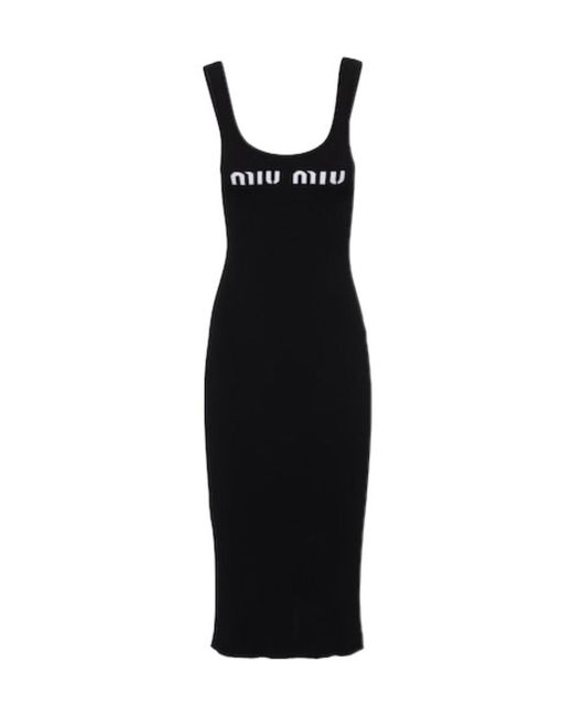 Miu Miu Viscose Dress in Black