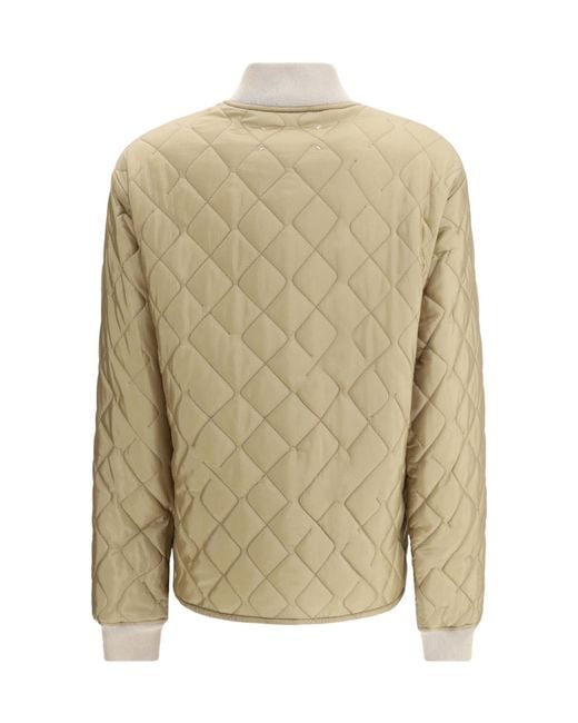 Maison Margiela Natural Quilted Snap-Button Bomber Jacket