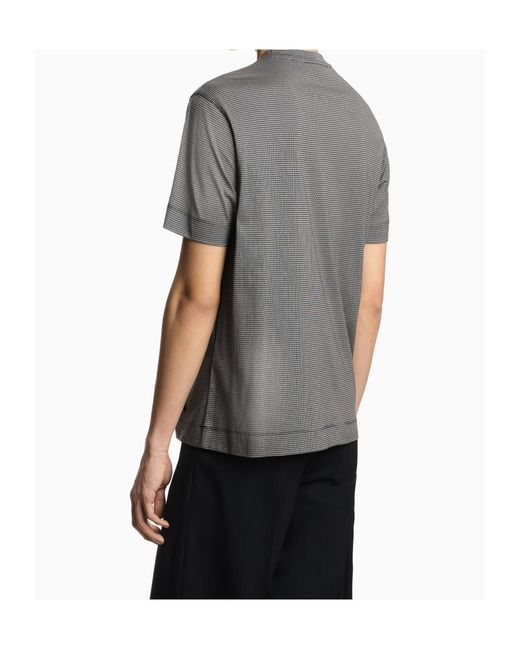 Emporio Armani Gray Patterned T-Shirt for men