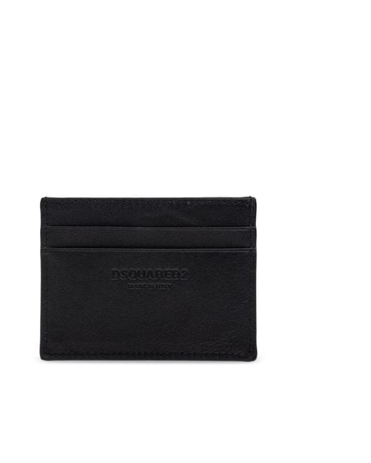 DSquared² Black Heritage Credit Card Holder for men