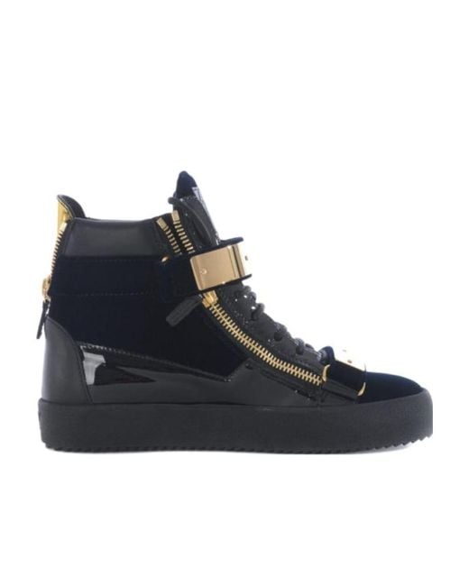 Giuseppe Zanotti Blue High-Top Skate Shoes for men
